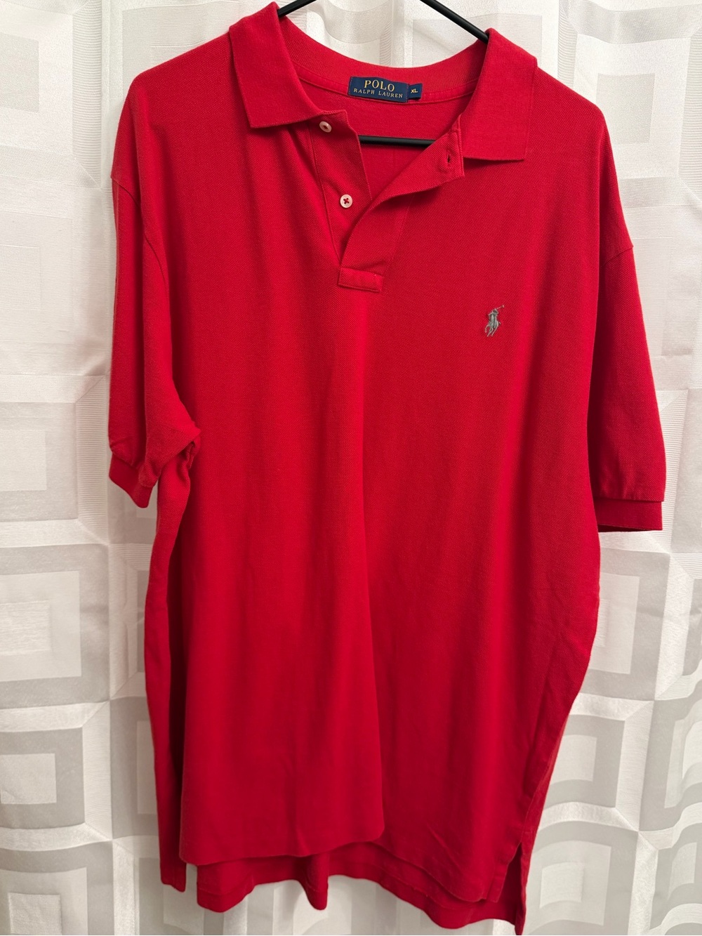 Polo Ralph Lauren red with gray pony shirt size XL